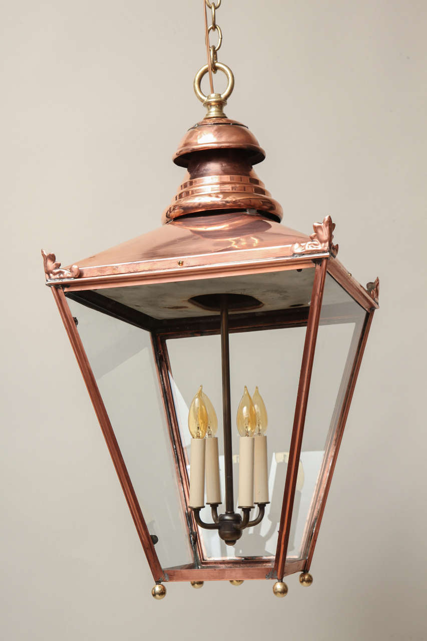 Victorian 19th Century English Copper and Brass Lantern