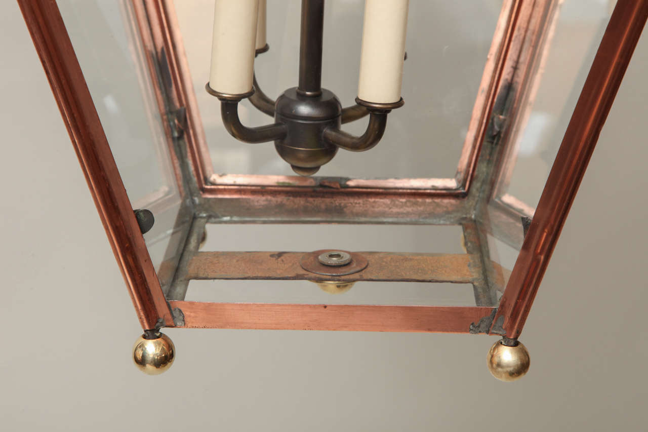 19th Century English Copper and Brass Lantern 1