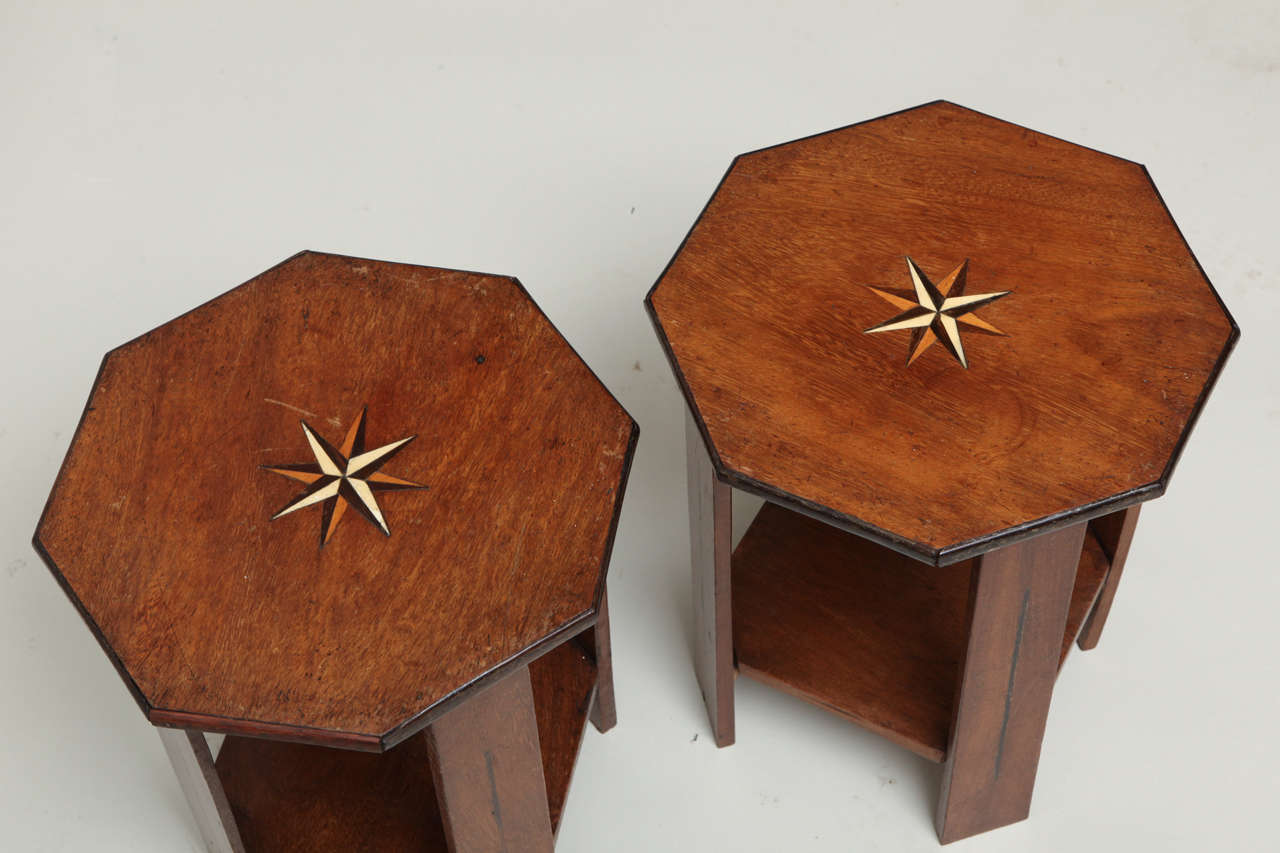 Anglo-Indian Pair of Anglo Indian Octagonal Side Tables