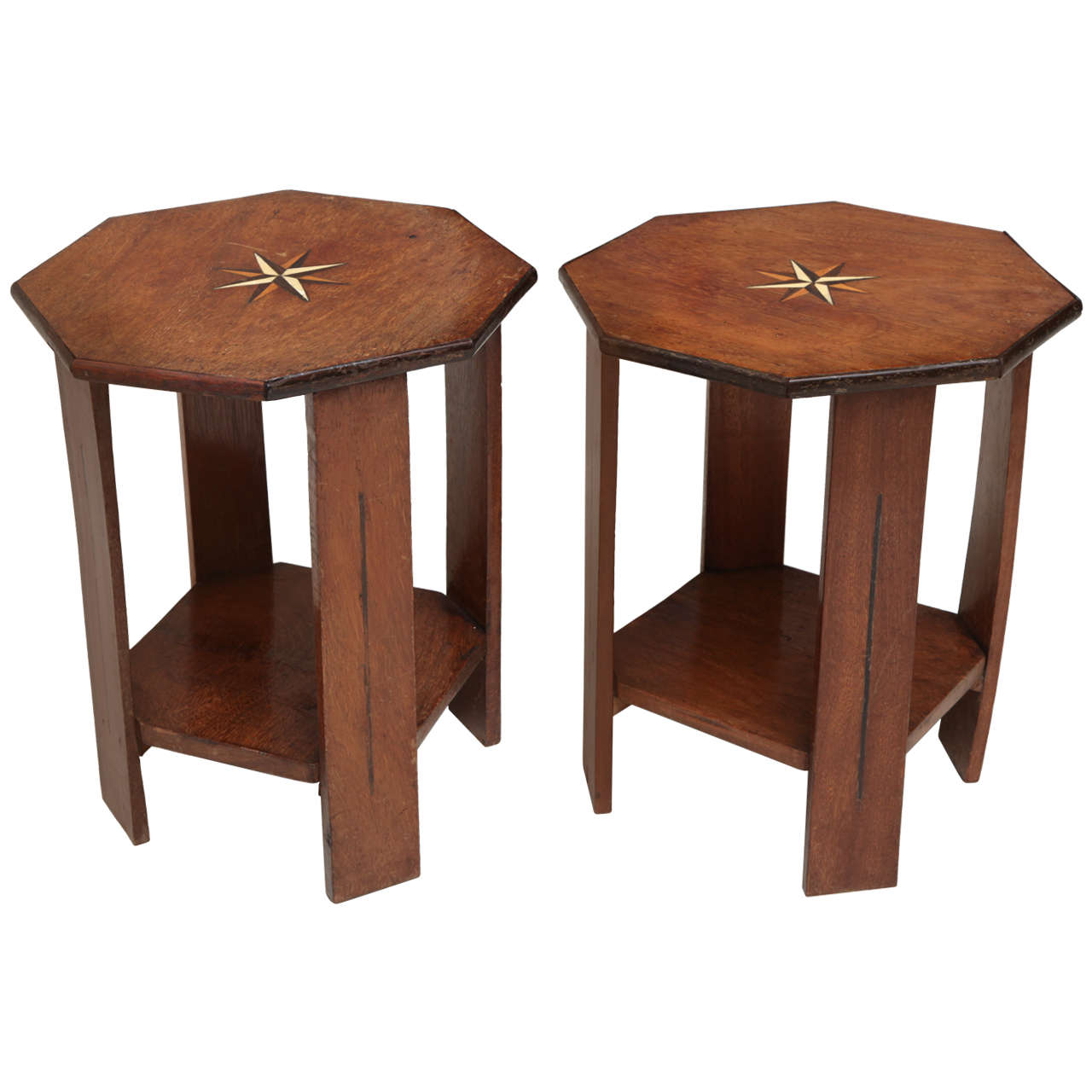 Pair of Anglo Indian Octagonal Side Tables