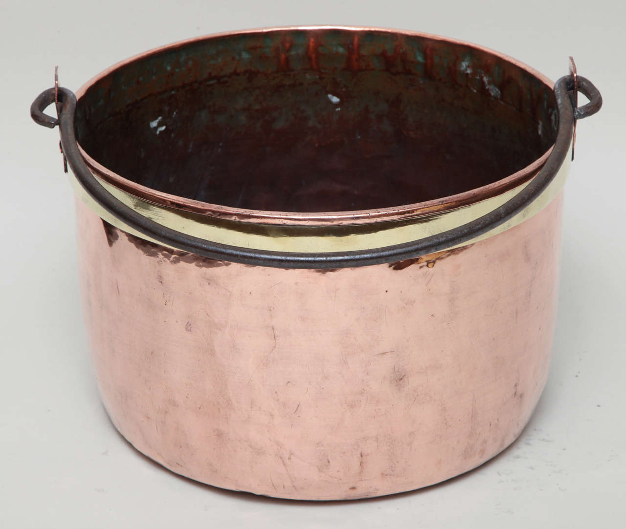 19th Century Brass Banded Copper Bucket 1