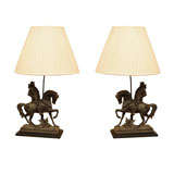 A Pair of Engish Spelter Lamps
