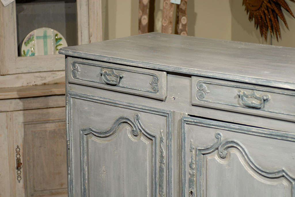 19th Century French Provinicial Paint Decorated Buffet In Excellent Condition For Sale In Atlanta, GA