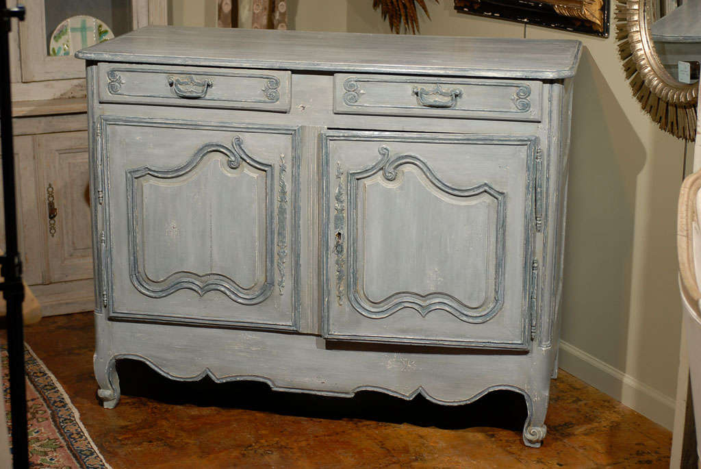 19th Century French Provinicial Paint Decorated Buffet For Sale 4