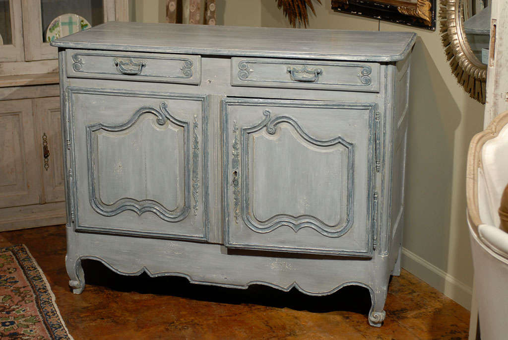 19th Century French Provinicial Paint Decorated Buffet For Sale 5