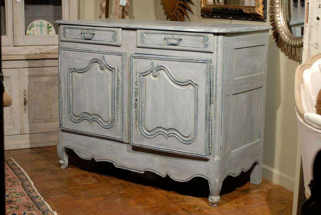 19th Century French Provinicial Paint Decorated Buffet For Sale 6
