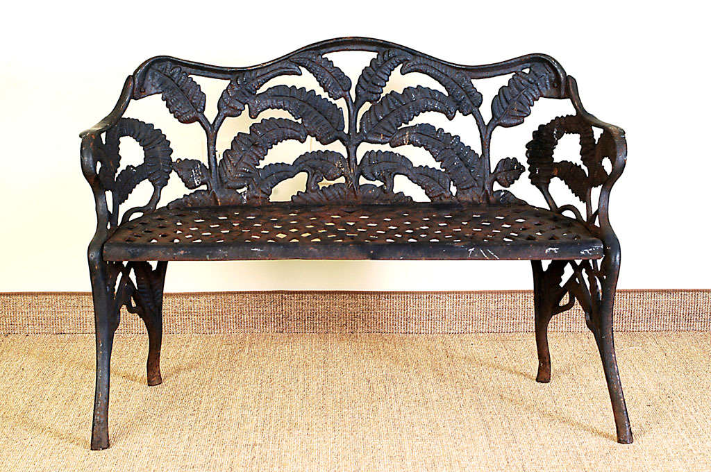 small cast iron bench