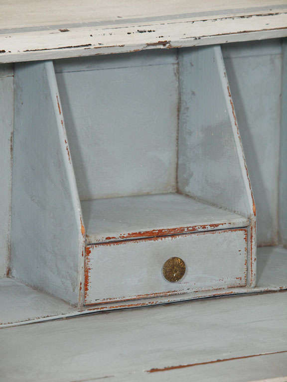 French Swedish Style Painted Drop Leaf Secretary or Desk