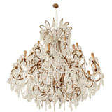 Impressive Italian Chandelier with Vintage Murano Glass Crystals 9