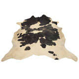 Vintage Natural Black and White Argentine Cowhide