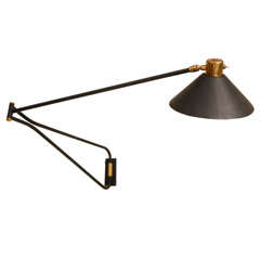 Long Armed Mid-20th Century French Swing Wall Light
