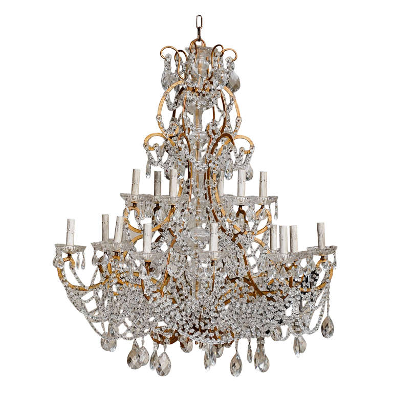 A Beautiful Italian Crystal Chandelier