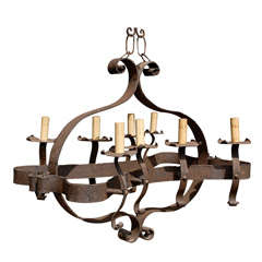Italian Forged Iron Chandelier