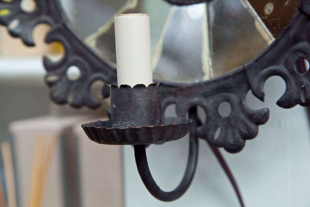 A Unique Pair of French Reflecting Wall Sconces 1