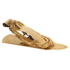 Italian Gilt Carved Bronze Letter Holder Clamp