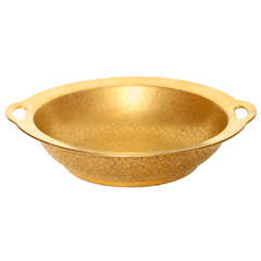 Antique Pickard 24K and Porcelain Bowl with Cutout Handles
