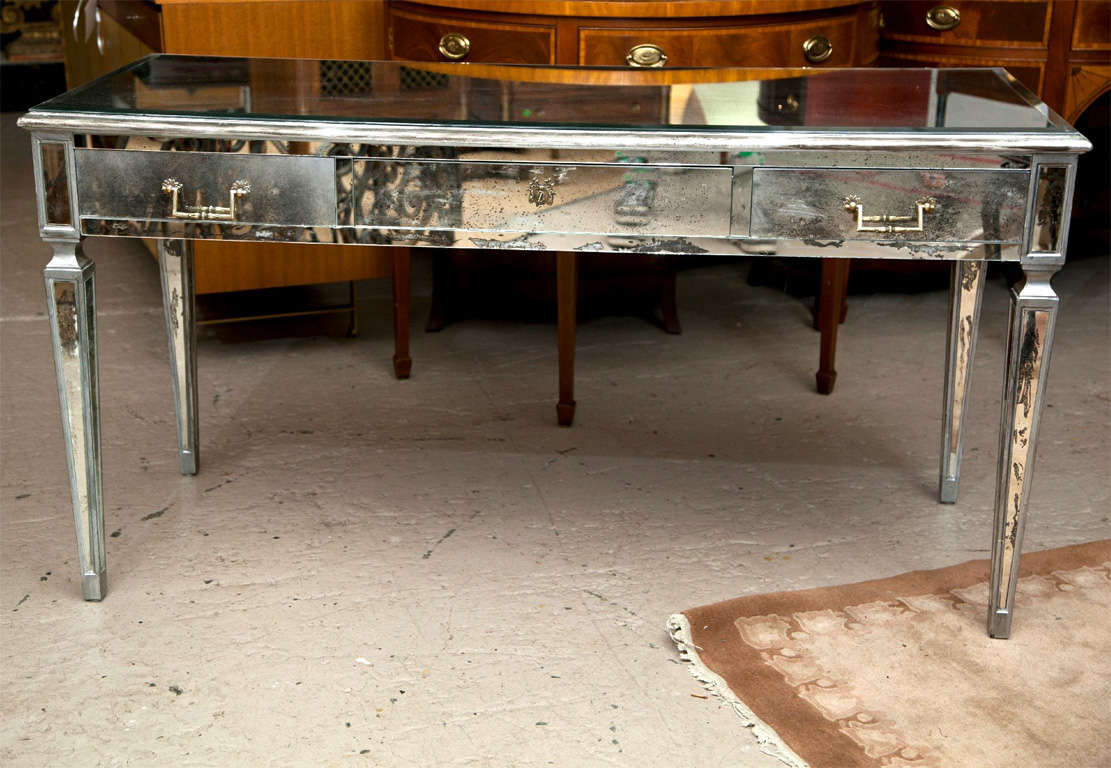 French Mirrored Vanity Desk