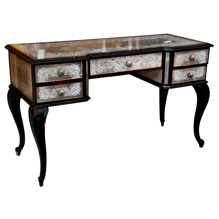 French Louis XV Style Mirrored Vanity