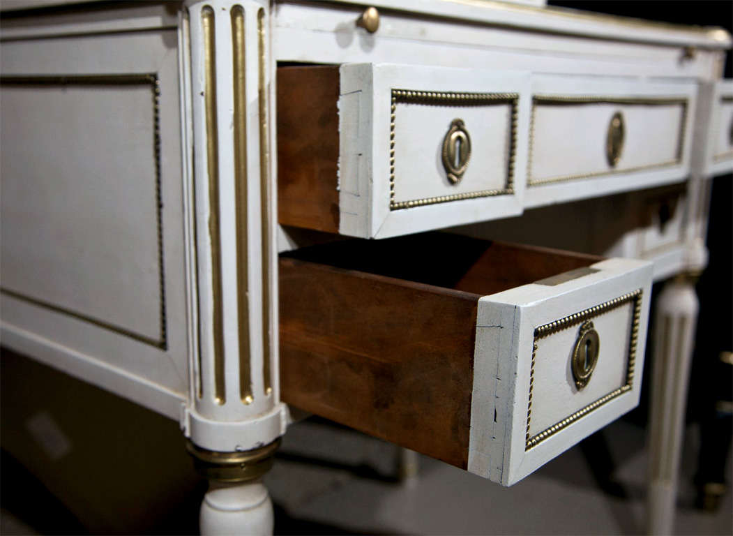 French Louis XIV Style Painted Vanity by Jansen 1