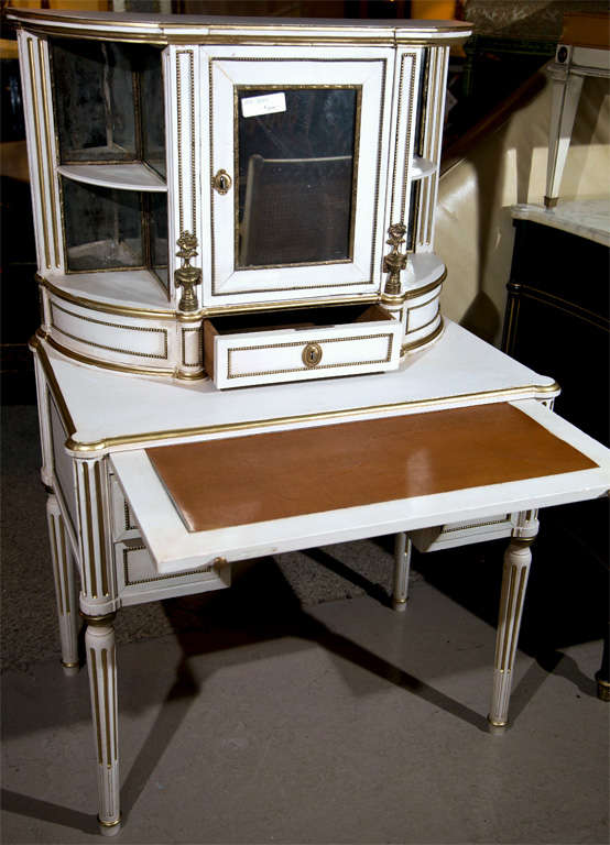 French Louis XIV Style Painted Vanity by Jansen 3