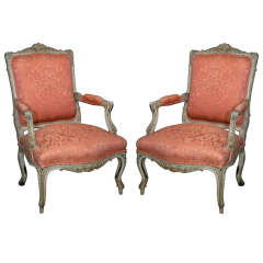 Pair of French Bergere Chairs by Jansen