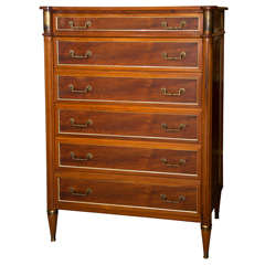 Mahogany Directoire Style High Chest