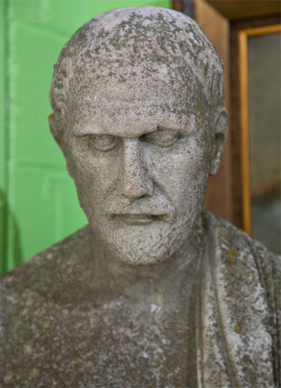 Italian Early 19th Century Marble Statue of a Roman Statesman