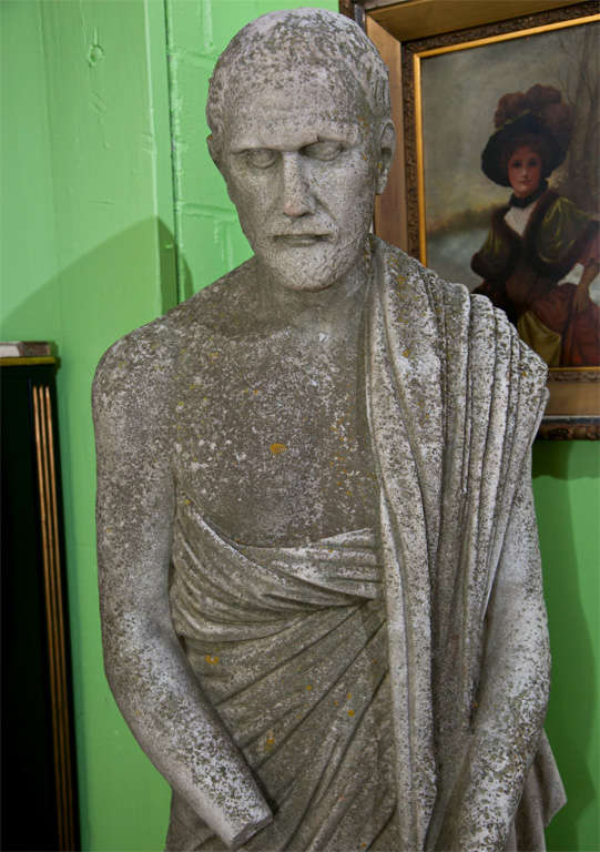 Early 19th Century Marble Statue of a Roman Statesman 1