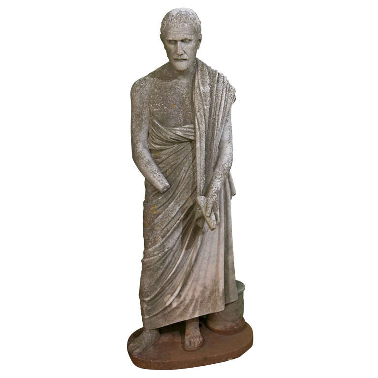 Early 19th Century Marble Statue of a Roman Statesman