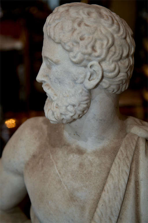 19th Century Marble Statue of Hercules 5