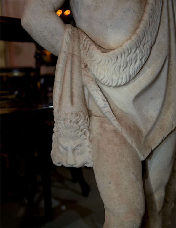 19th Century Marble Statue of Hercules 6