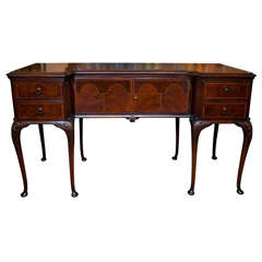 English Queen Ann Style Mahogany Sideboard