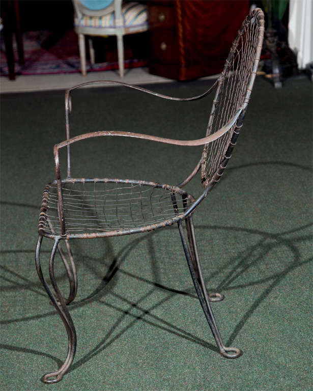 Wrought Iron Armchair For Sale 2