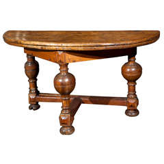 Dutch Demi-Lune Baroque Table