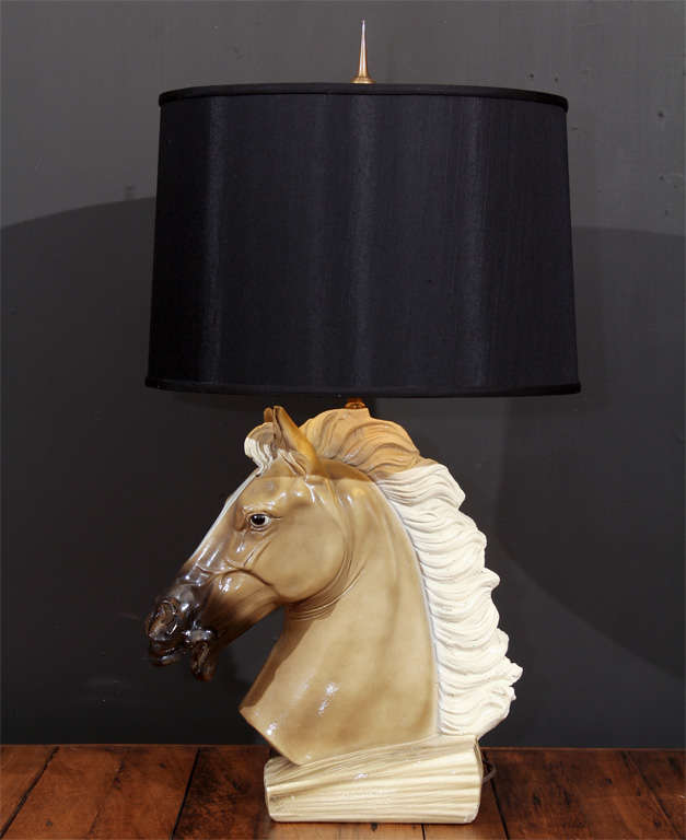 Horse Head Lamp In Excellent Condition In Seattle, WA