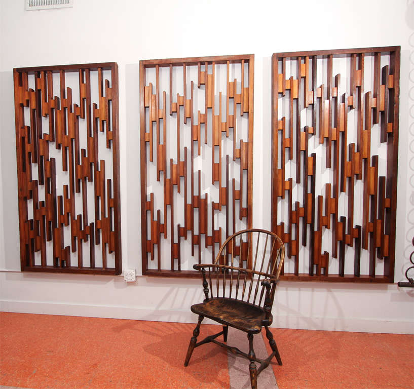 mid century wood paneling