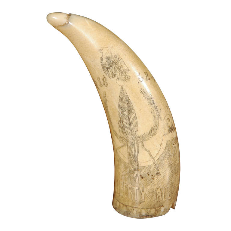 C. 1862 Whale's Tooth with Scrimshaw