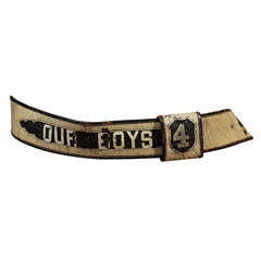 Vintage fireman's parade belt