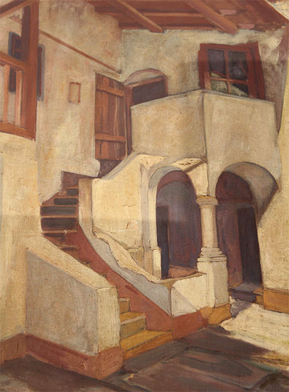 mission oil painting at 1stDibs