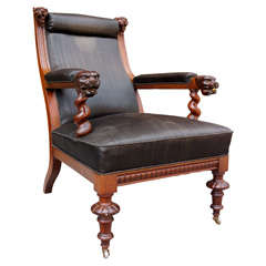 Vintage 19th c. Library Chair