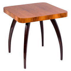 Art Deco Square Walnut Table