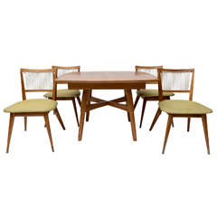 John Keal for  Brown Saltman Dining Table and Chairs