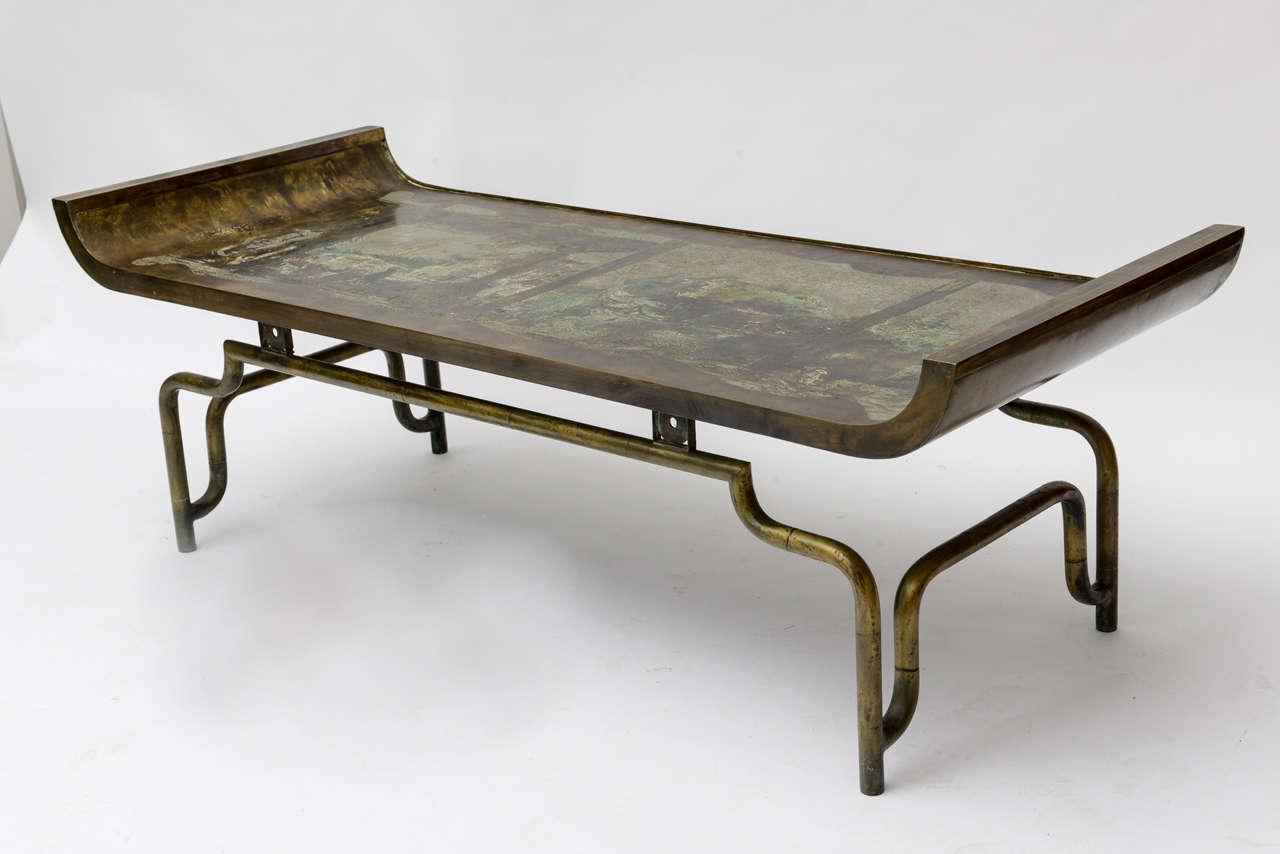 Philip and Kelvin Laverne Imperial Palace Table
An exciting and unusual form that can be used as both a table and a bench.