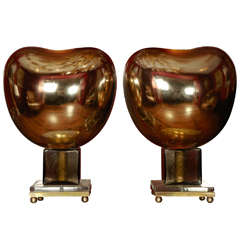 Unique Pair Of Murano Glass Lamps