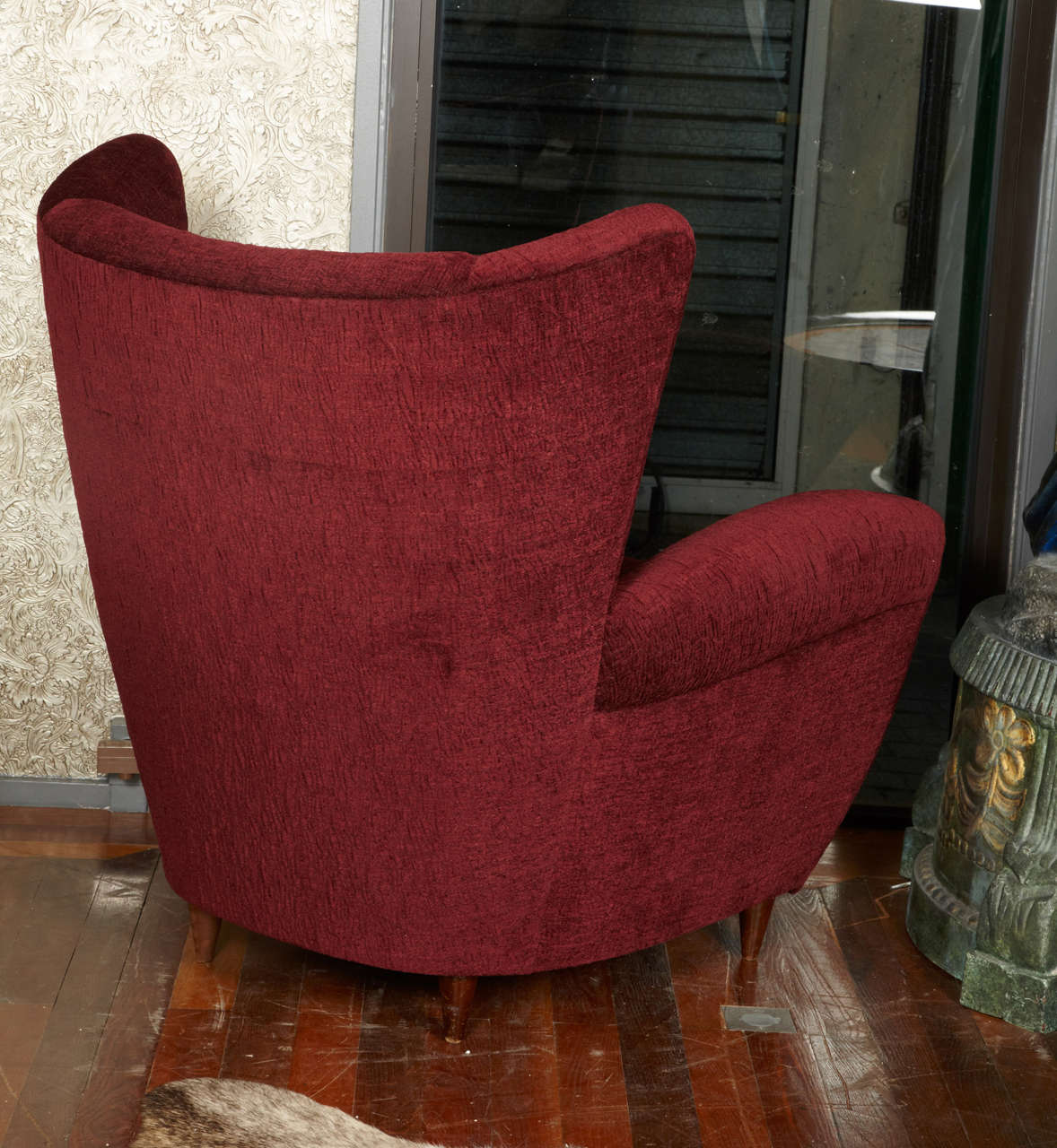 Fabric 1950's pair of armchairs