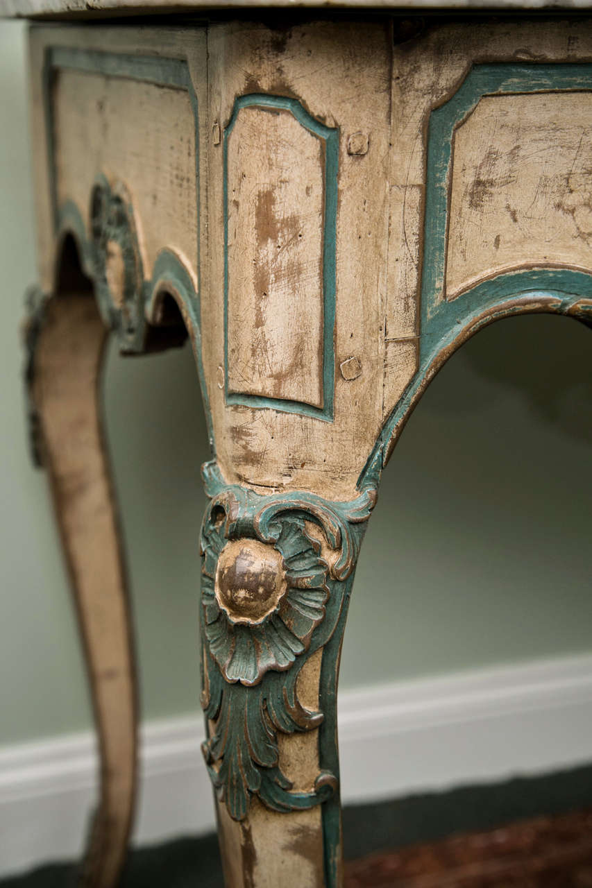 French Painted Louis XV Style Console