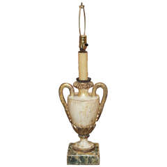 French Painted Lamp