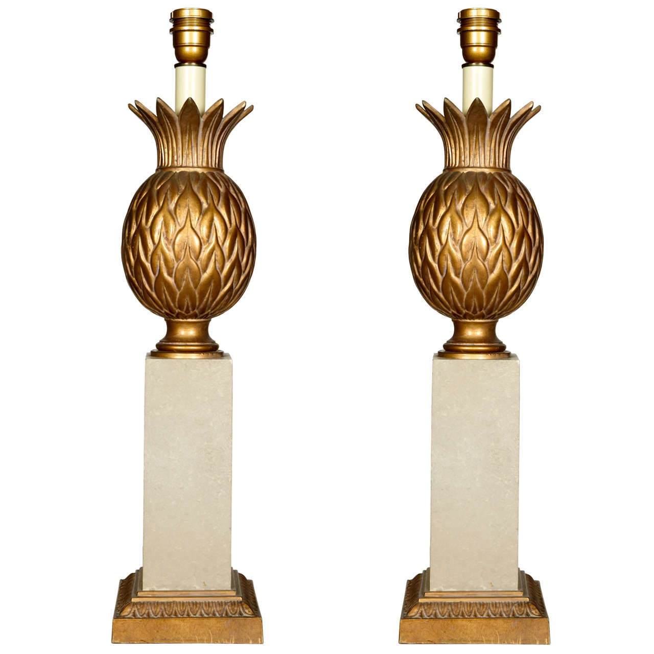 Pair of 1970s Table Lamps in the Style of Maison Charles