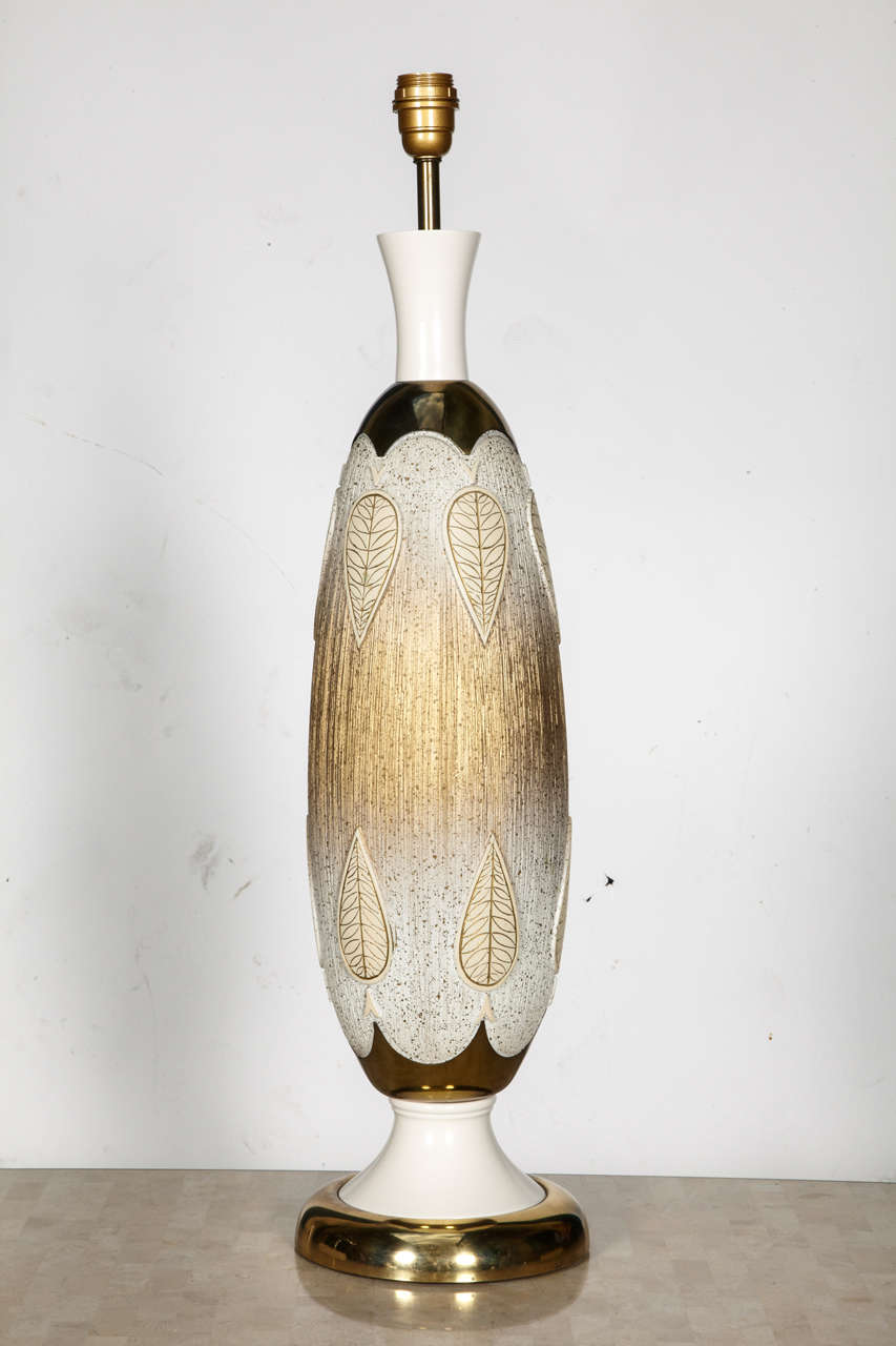 Keramiklampe Vallauris aus den 1960er Jahren