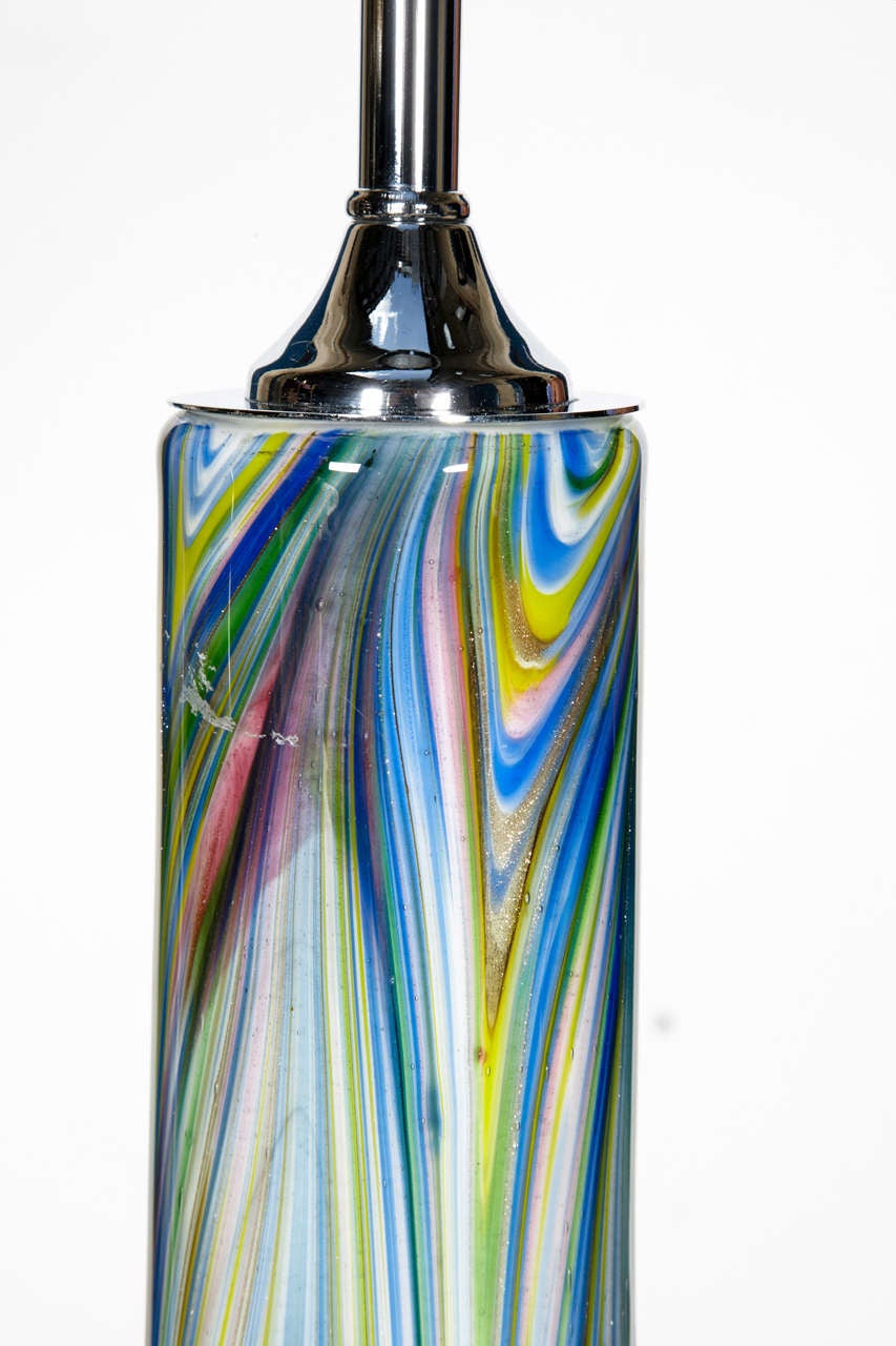 20th Century Pair of 1980s Murano Glass Lamps